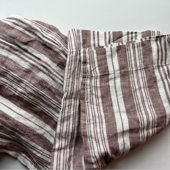 LemLem X H&M • NWT Burgundy Stripe Linen Pants - Picture 2 of 8